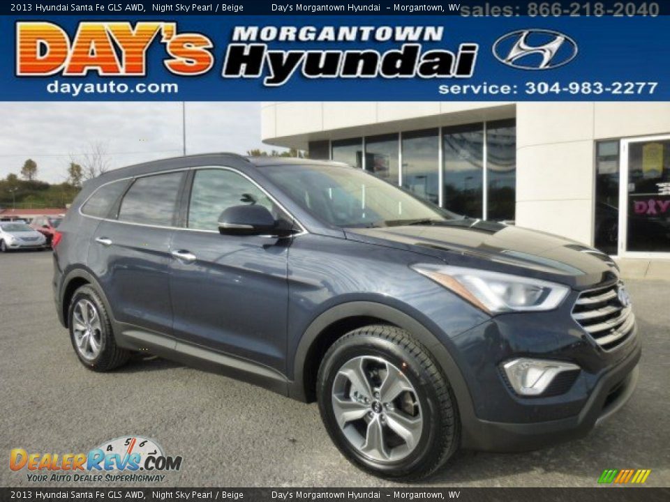 2013 Hyundai Santa Fe GLS AWD Night Sky Pearl / Beige Photo #1