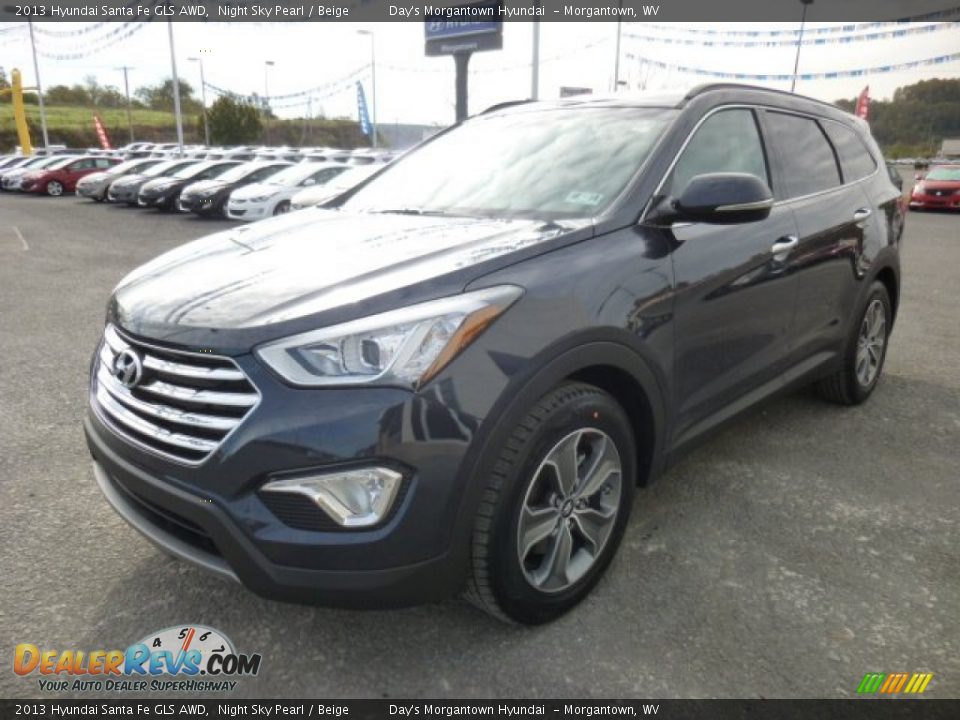 2013 Hyundai Santa Fe GLS AWD Night Sky Pearl / Beige Photo #3