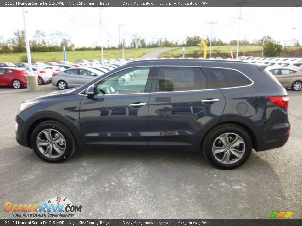2013 Hyundai Santa Fe GLS AWD Night Sky Pearl / Beige Photo #4