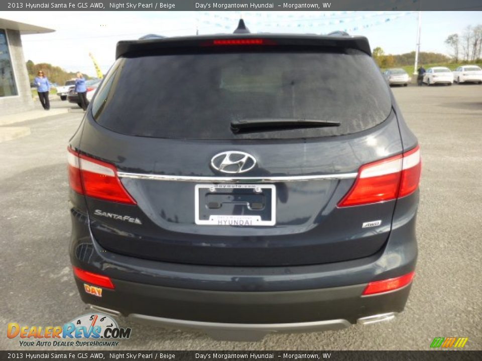 2013 Hyundai Santa Fe GLS AWD Night Sky Pearl / Beige Photo #6