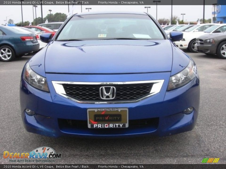2010 Honda Accord EX-L V6 Coupe Belize Blue Pearl / Black Photo #8