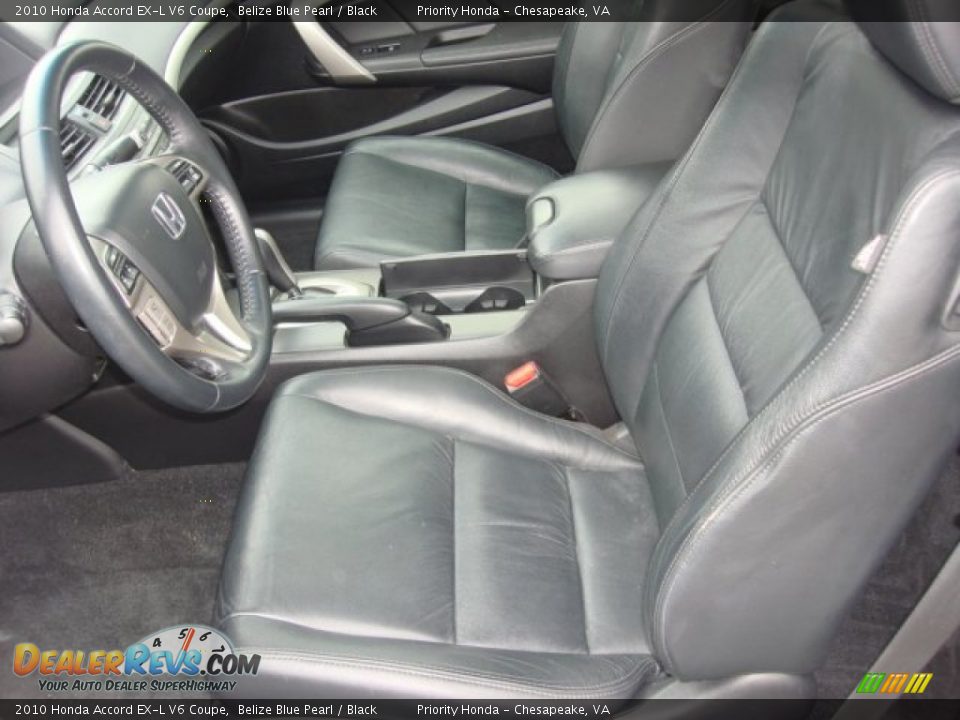 2010 Honda Accord EX-L V6 Coupe Belize Blue Pearl / Black Photo #9