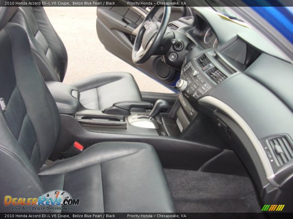 2010 Honda Accord EX-L V6 Coupe Belize Blue Pearl / Black Photo #12