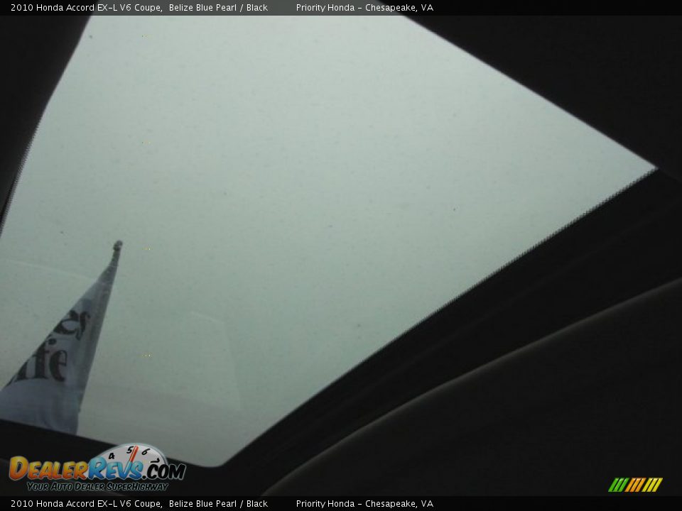 2010 Honda Accord EX-L V6 Coupe Belize Blue Pearl / Black Photo #14