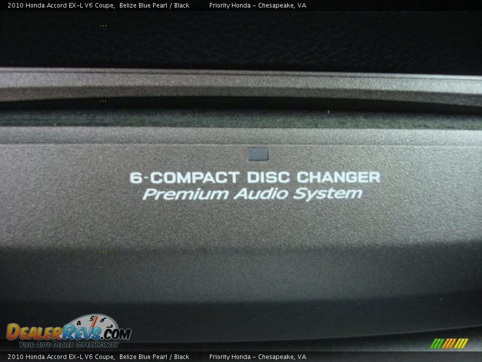 2010 Honda Accord EX-L V6 Coupe Belize Blue Pearl / Black Photo #18