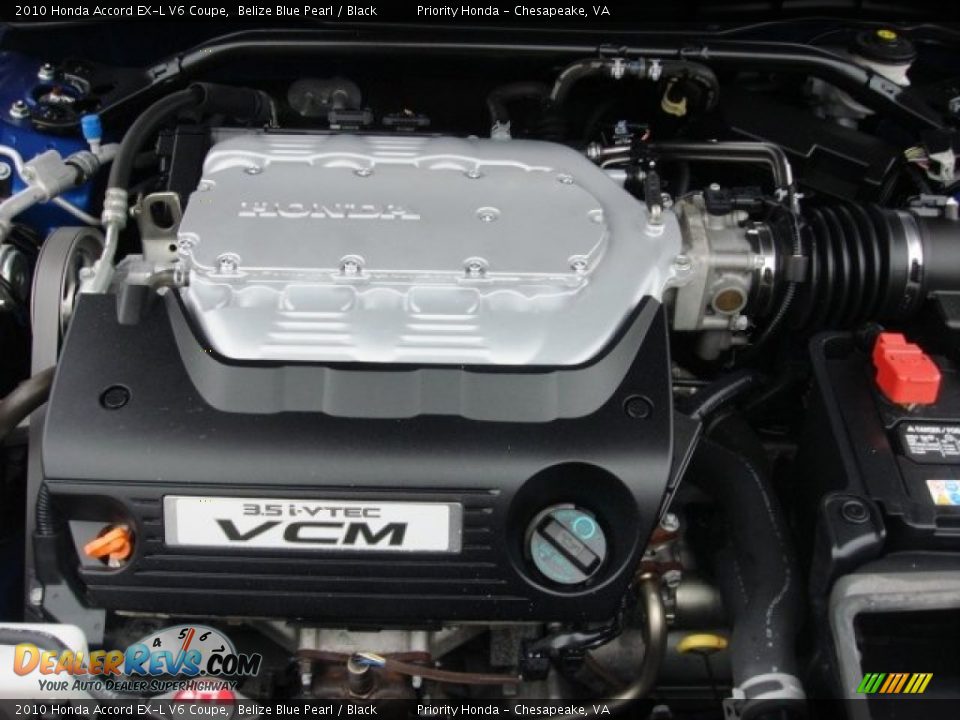 2010 Honda Accord EX-L V6 Coupe Belize Blue Pearl / Black Photo #24