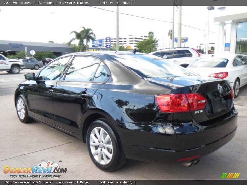 2011 Volkswagen Jetta SE Sedan Black / Cornsilk Beige Photo #3