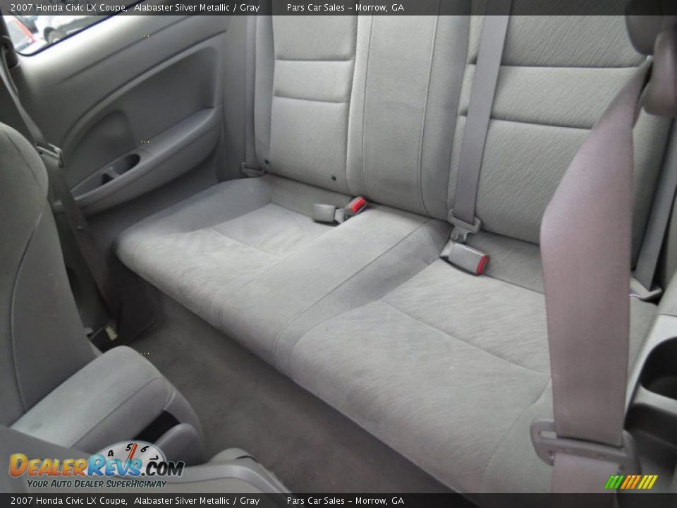 2007 Honda Civic LX Coupe Alabaster Silver Metallic / Gray Photo #9