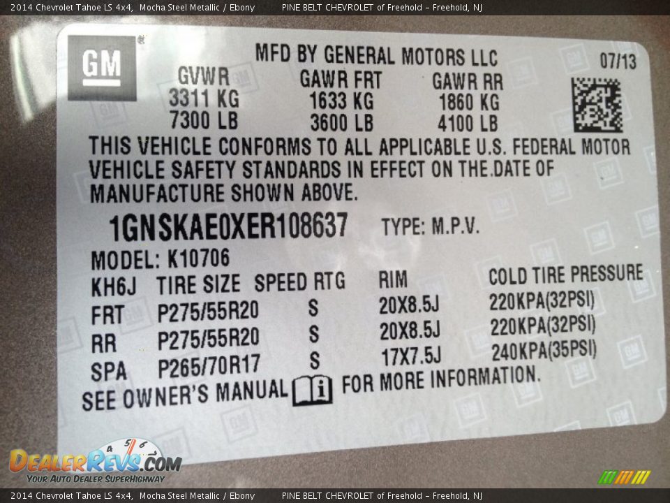 2014 Chevrolet Tahoe LS 4x4 Mocha Steel Metallic / Ebony Photo #9