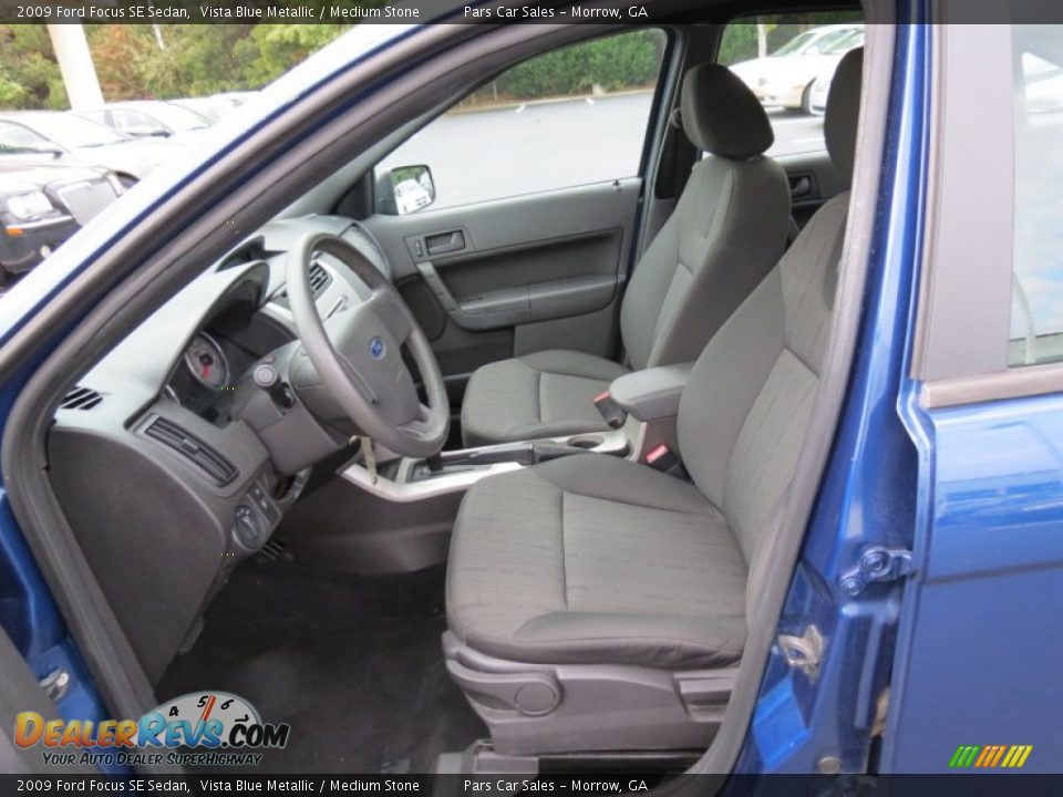 2009 Ford Focus SE Sedan Vista Blue Metallic / Medium Stone Photo #6