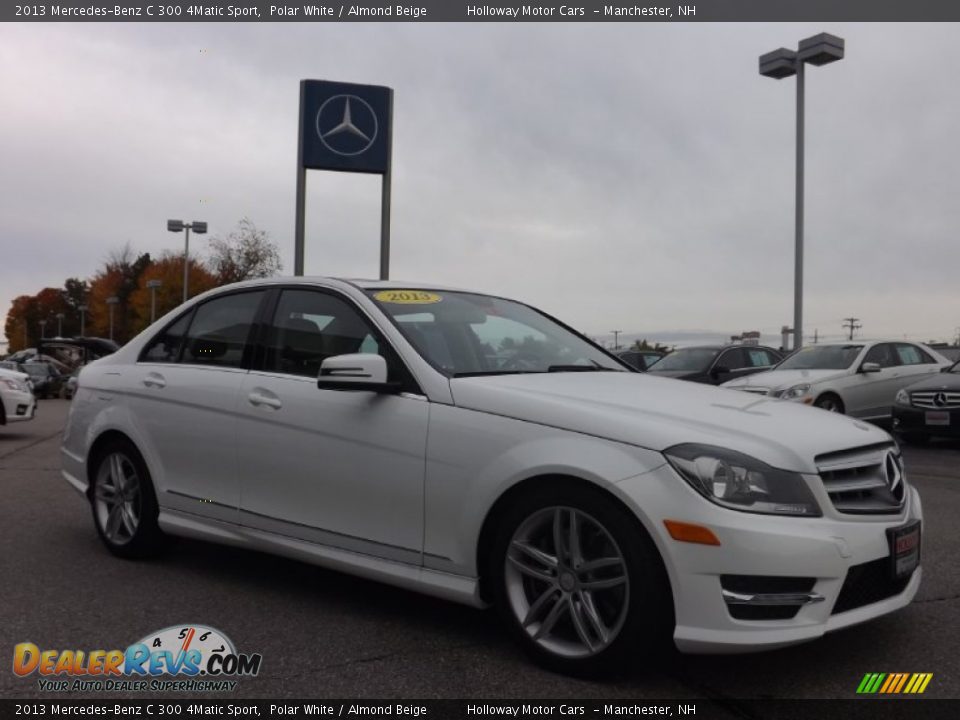 2013 Mercedes-Benz C 300 4Matic Sport Polar White / Almond Beige Photo #3
