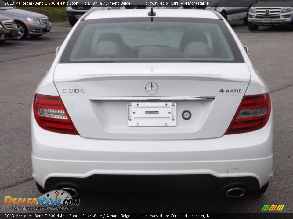 2013 Mercedes-Benz C 300 4Matic Sport Polar White / Almond Beige Photo #4