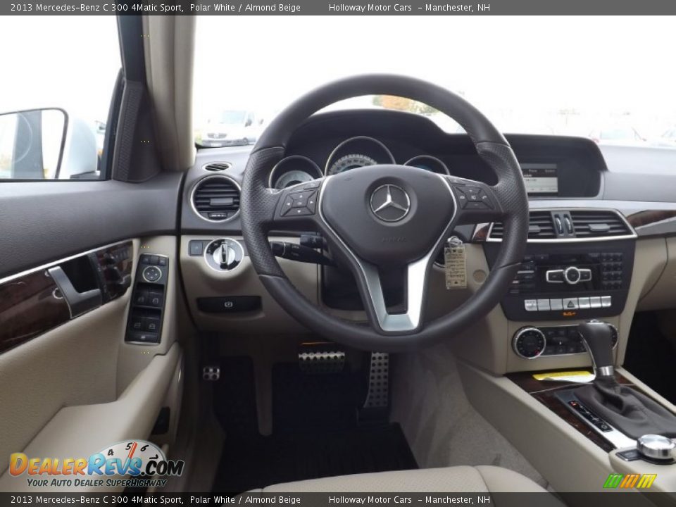 2013 Mercedes-Benz C 300 4Matic Sport Polar White / Almond Beige Photo #7