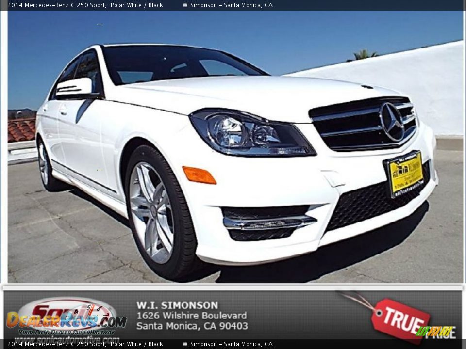 2014 Mercedes-Benz C 250 Sport Polar White / Black Photo #1