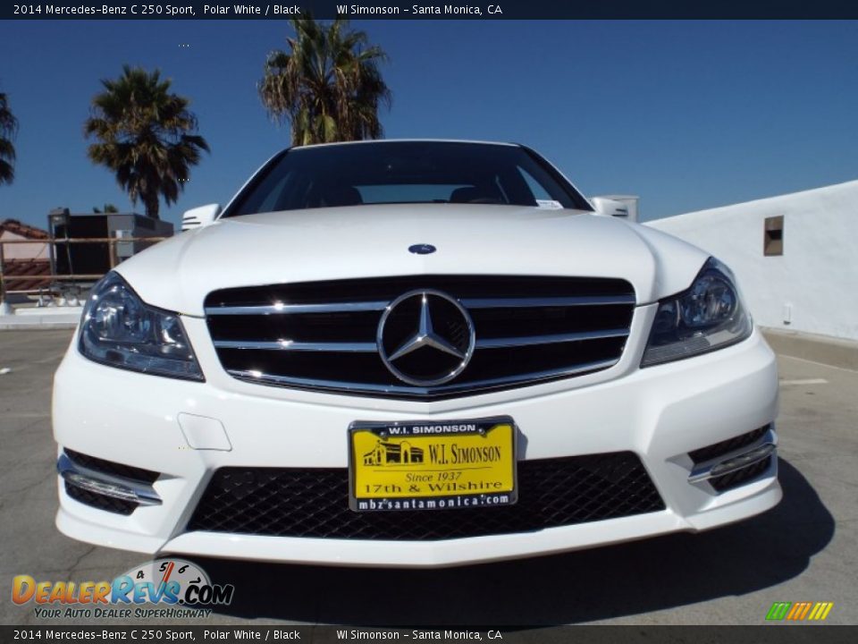 2014 Mercedes-Benz C 250 Sport Polar White / Black Photo #2