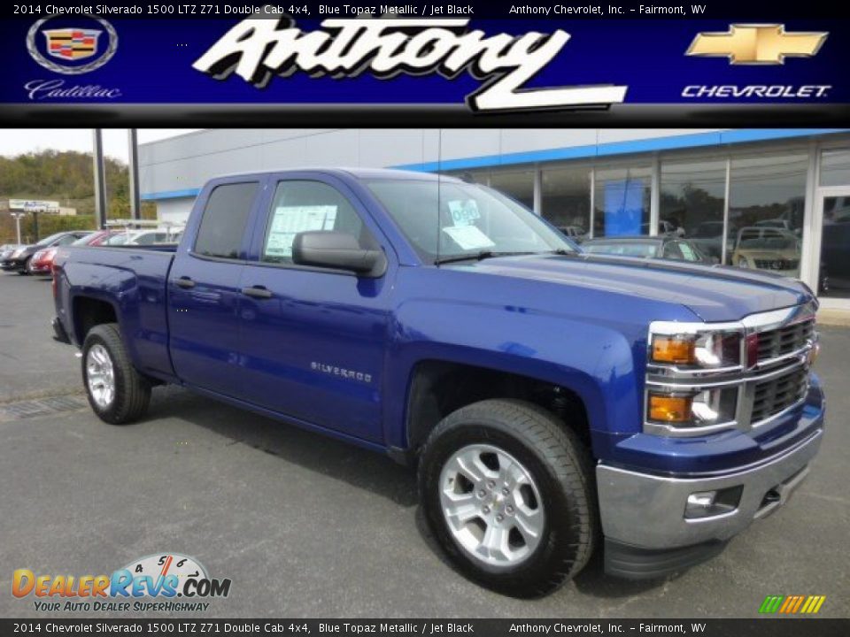 2014 Chevrolet Silverado 1500 LTZ Z71 Double Cab 4x4 Blue Topaz Metallic / Jet Black Photo #1