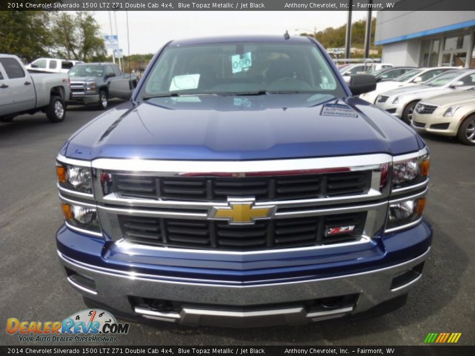 2014 Chevrolet Silverado 1500 LTZ Z71 Double Cab 4x4 Blue Topaz Metallic / Jet Black Photo #2