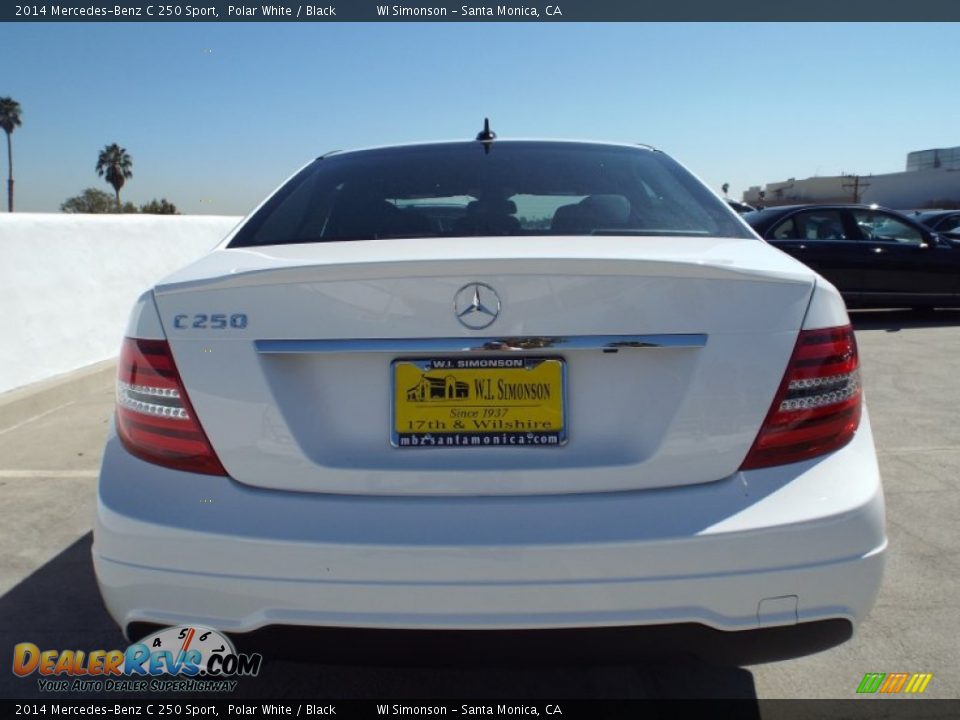 2014 Mercedes-Benz C 250 Sport Polar White / Black Photo #5