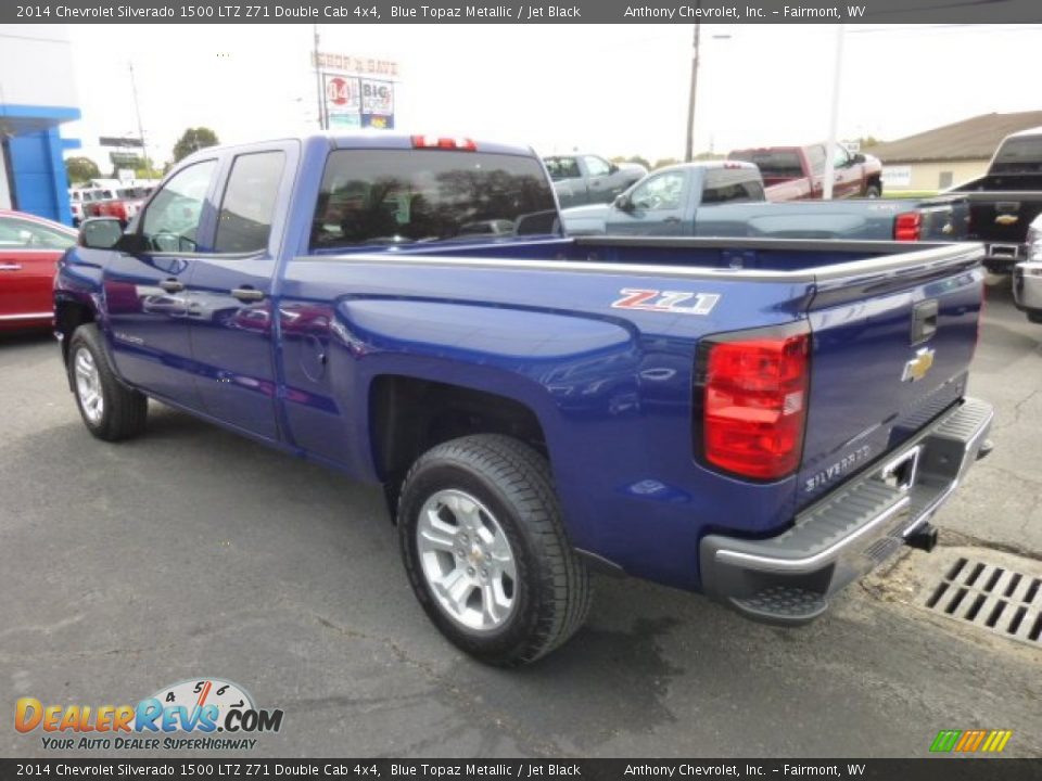 2014 Chevrolet Silverado 1500 LTZ Z71 Double Cab 4x4 Blue Topaz Metallic / Jet Black Photo #4