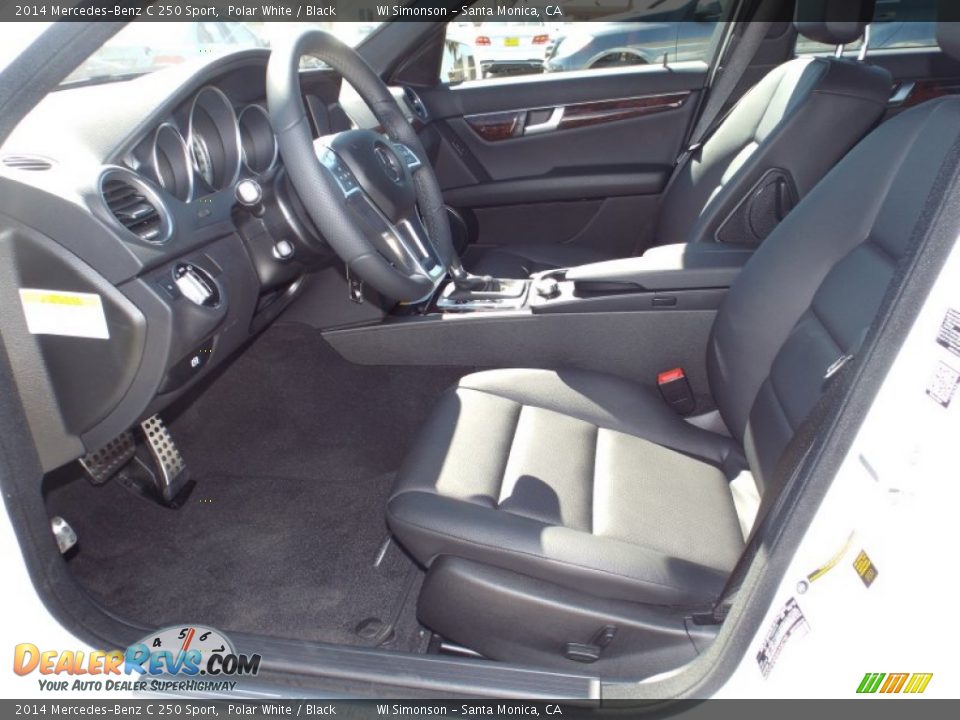 2014 Mercedes-Benz C 250 Sport Polar White / Black Photo #7