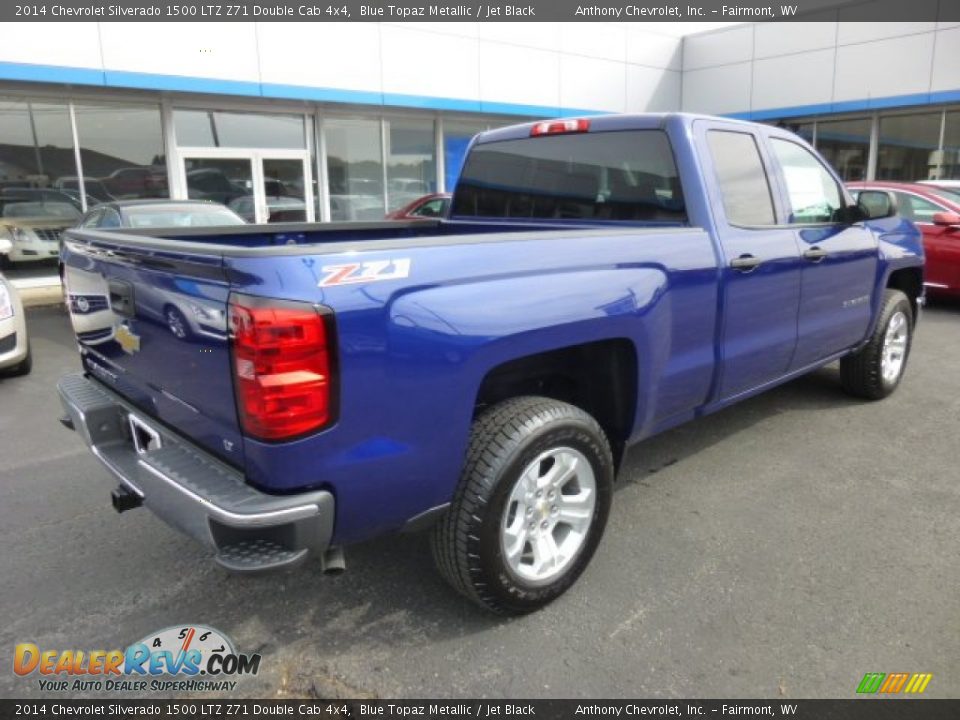 2014 Chevrolet Silverado 1500 LTZ Z71 Double Cab 4x4 Blue Topaz Metallic / Jet Black Photo #6