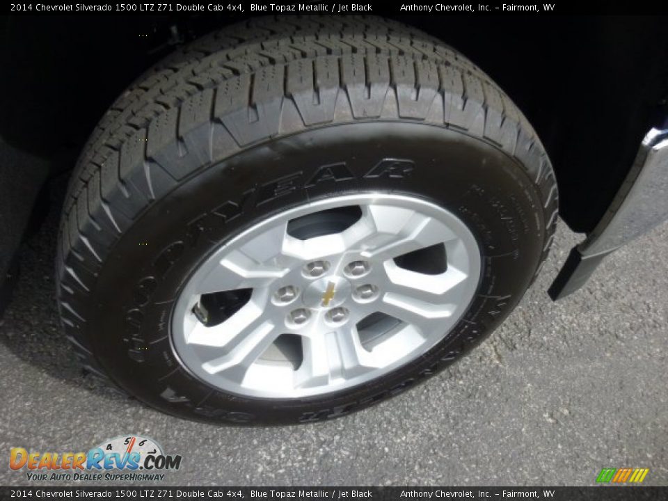 2014 Chevrolet Silverado 1500 LTZ Z71 Double Cab 4x4 Blue Topaz Metallic / Jet Black Photo #8