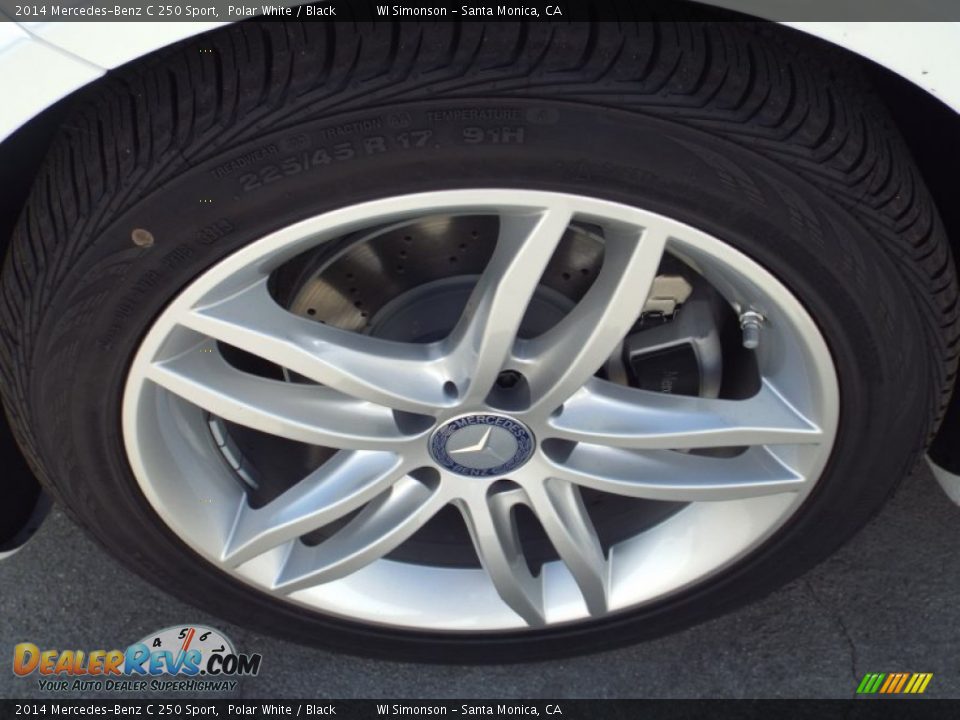 2014 Mercedes-Benz C 250 Sport Polar White / Black Photo #10