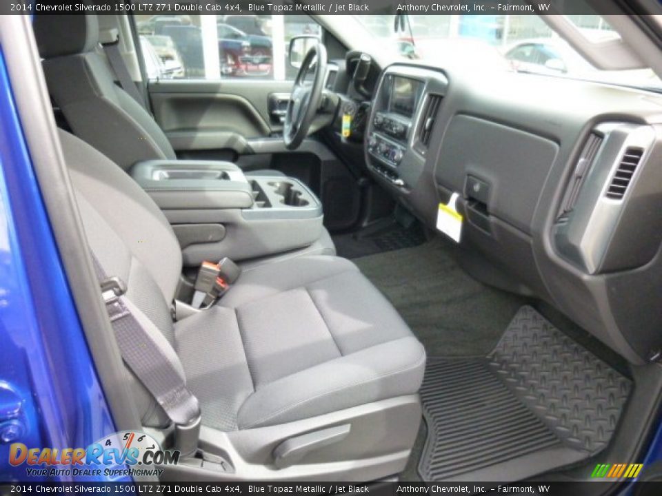 2014 Chevrolet Silverado 1500 LTZ Z71 Double Cab 4x4 Blue Topaz Metallic / Jet Black Photo #9