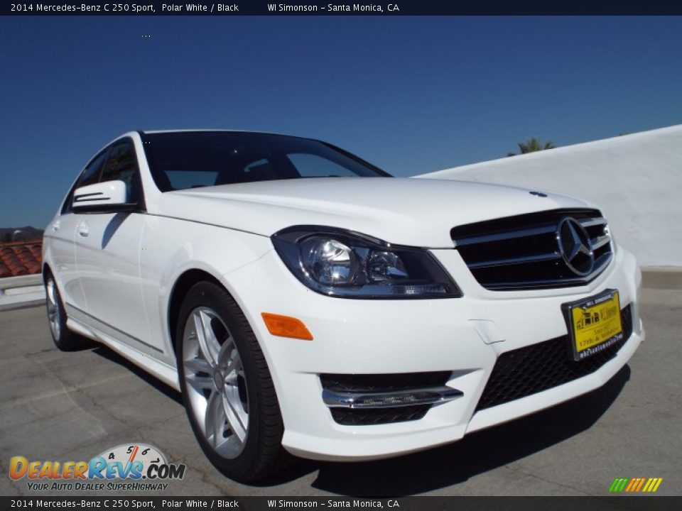 2014 Mercedes-Benz C 250 Sport Polar White / Black Photo #11