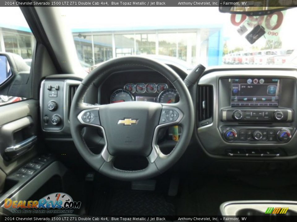 2014 Chevrolet Silverado 1500 LTZ Z71 Double Cab 4x4 Blue Topaz Metallic / Jet Black Photo #14