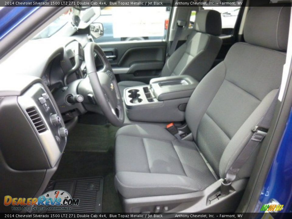 2014 Chevrolet Silverado 1500 LTZ Z71 Double Cab 4x4 Blue Topaz Metallic / Jet Black Photo #15