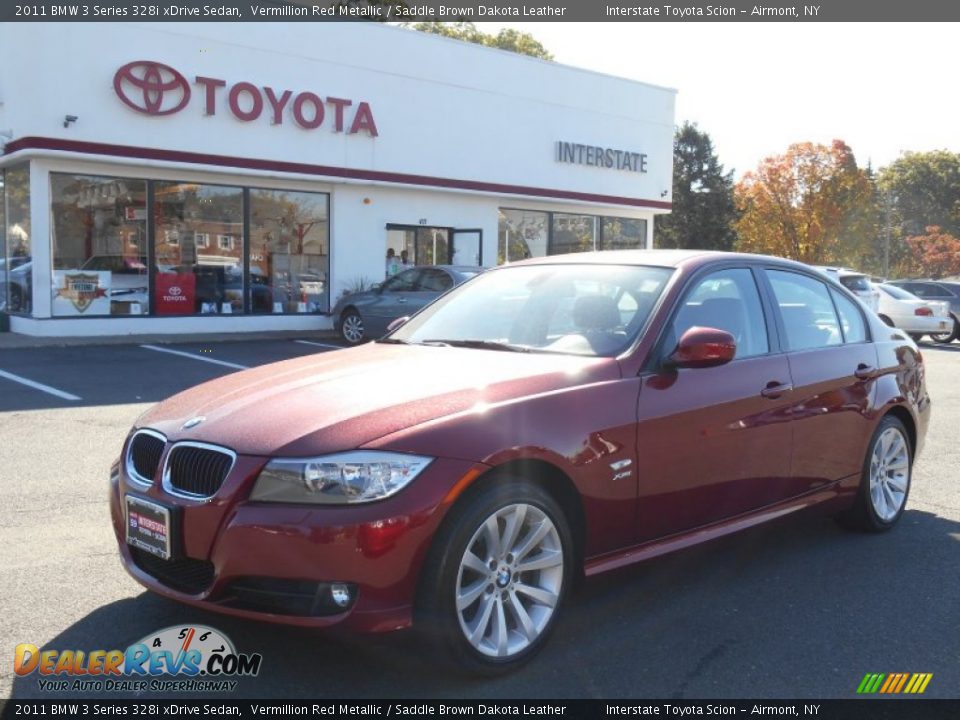 2011 BMW 3 Series 328i xDrive Sedan Vermillion Red Metallic / Saddle Brown Dakota Leather Photo #1