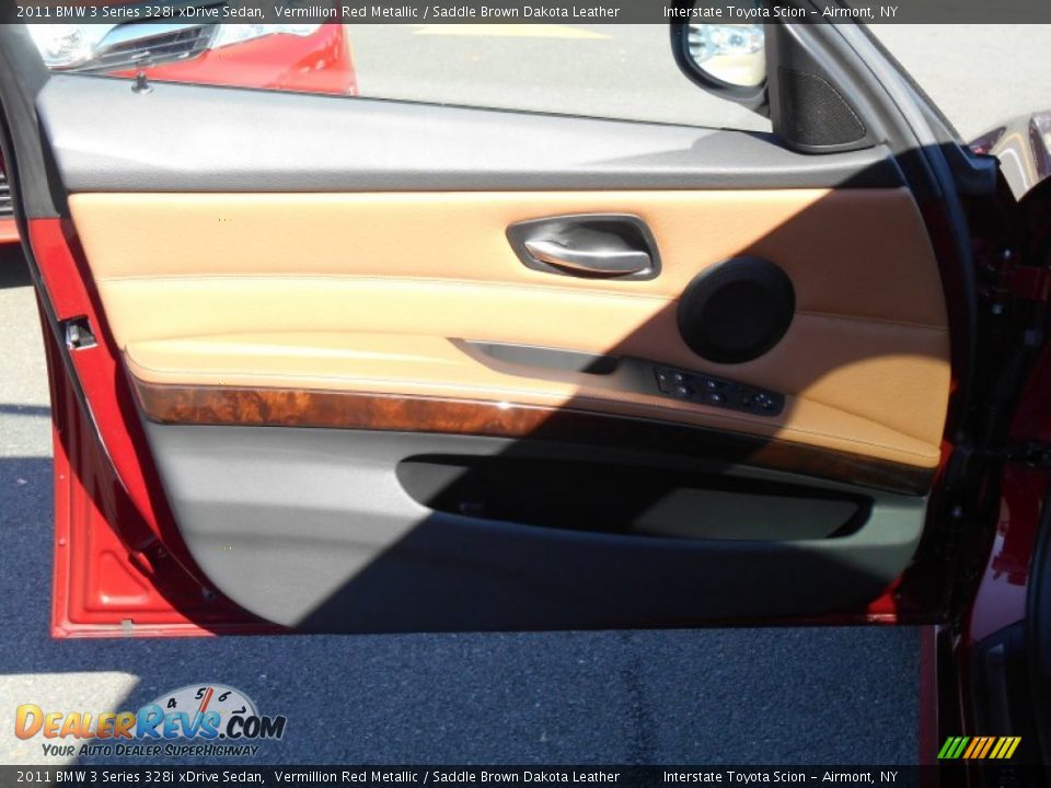2011 BMW 3 Series 328i xDrive Sedan Vermillion Red Metallic / Saddle Brown Dakota Leather Photo #8