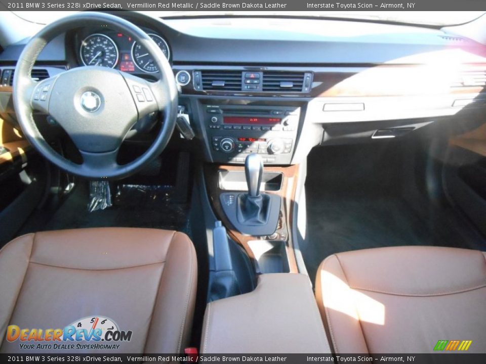 2011 BMW 3 Series 328i xDrive Sedan Vermillion Red Metallic / Saddle Brown Dakota Leather Photo #12