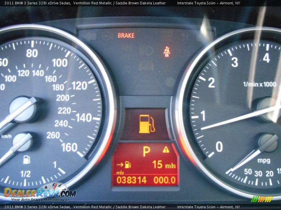 2011 BMW 3 Series 328i xDrive Sedan Vermillion Red Metallic / Saddle Brown Dakota Leather Photo #14