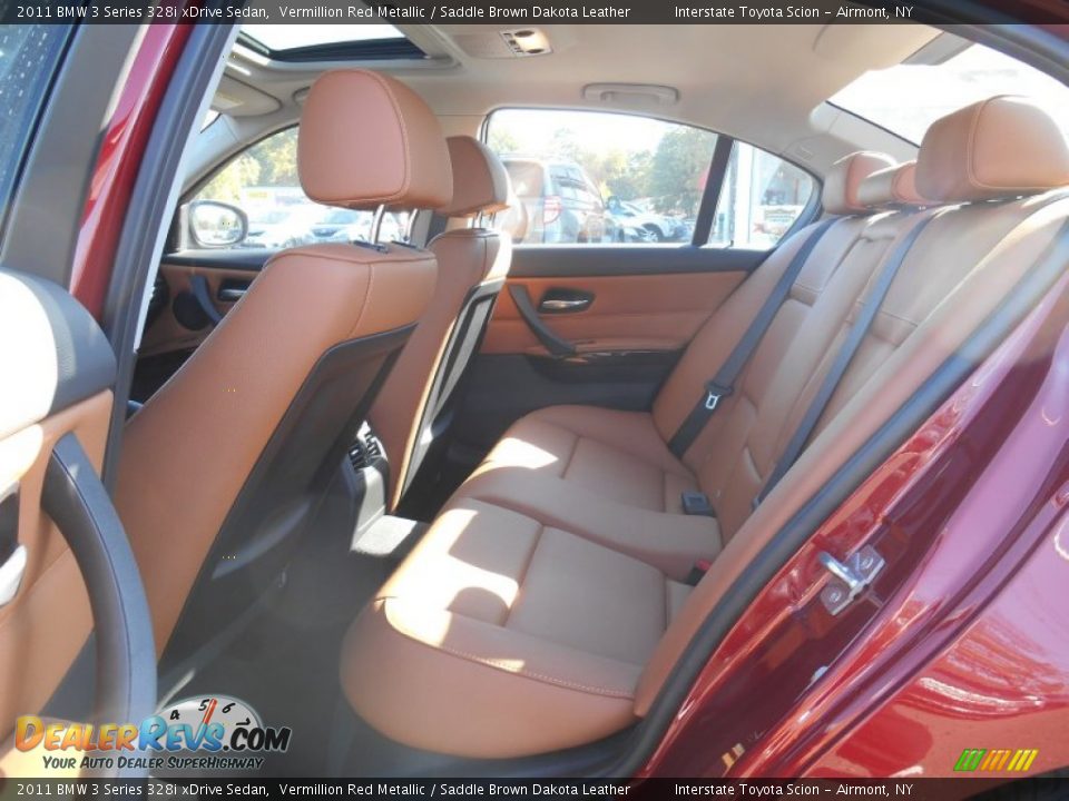 2011 BMW 3 Series 328i xDrive Sedan Vermillion Red Metallic / Saddle Brown Dakota Leather Photo #17