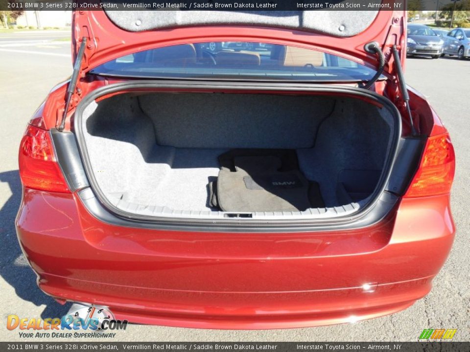 2011 BMW 3 Series 328i xDrive Sedan Vermillion Red Metallic / Saddle Brown Dakota Leather Photo #18