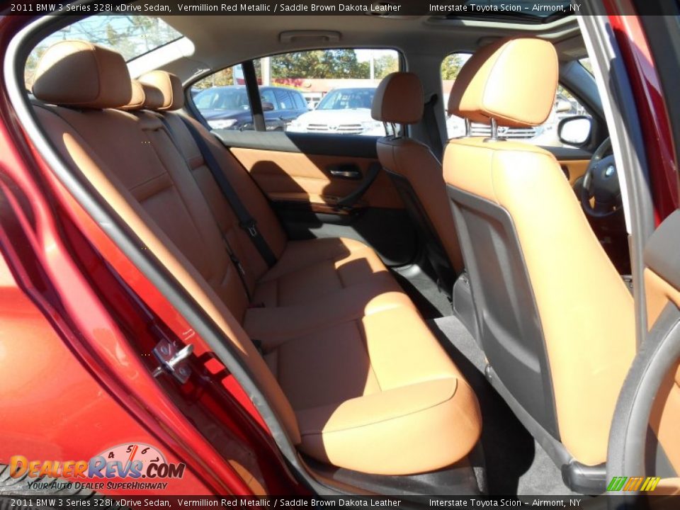 2011 BMW 3 Series 328i xDrive Sedan Vermillion Red Metallic / Saddle Brown Dakota Leather Photo #19