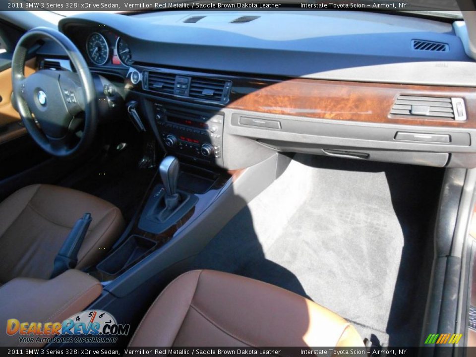 2011 BMW 3 Series 328i xDrive Sedan Vermillion Red Metallic / Saddle Brown Dakota Leather Photo #21