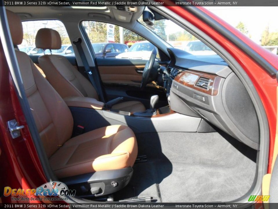 2011 BMW 3 Series 328i xDrive Sedan Vermillion Red Metallic / Saddle Brown Dakota Leather Photo #22