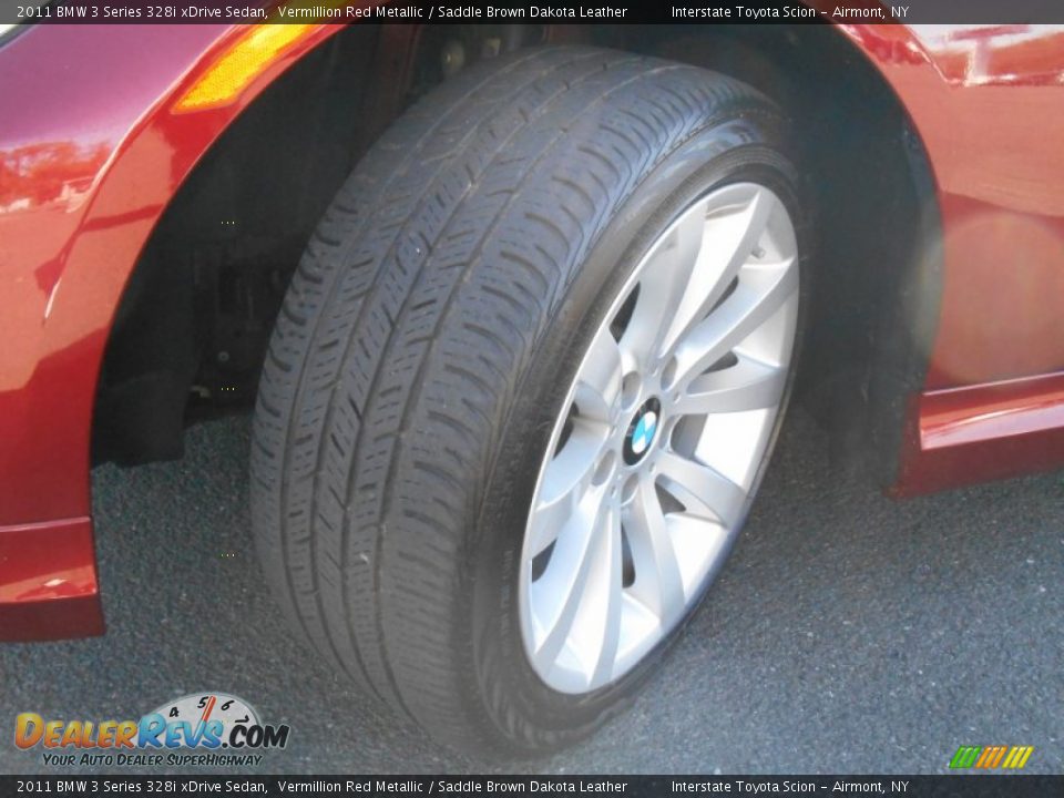 2011 BMW 3 Series 328i xDrive Sedan Vermillion Red Metallic / Saddle Brown Dakota Leather Photo #24