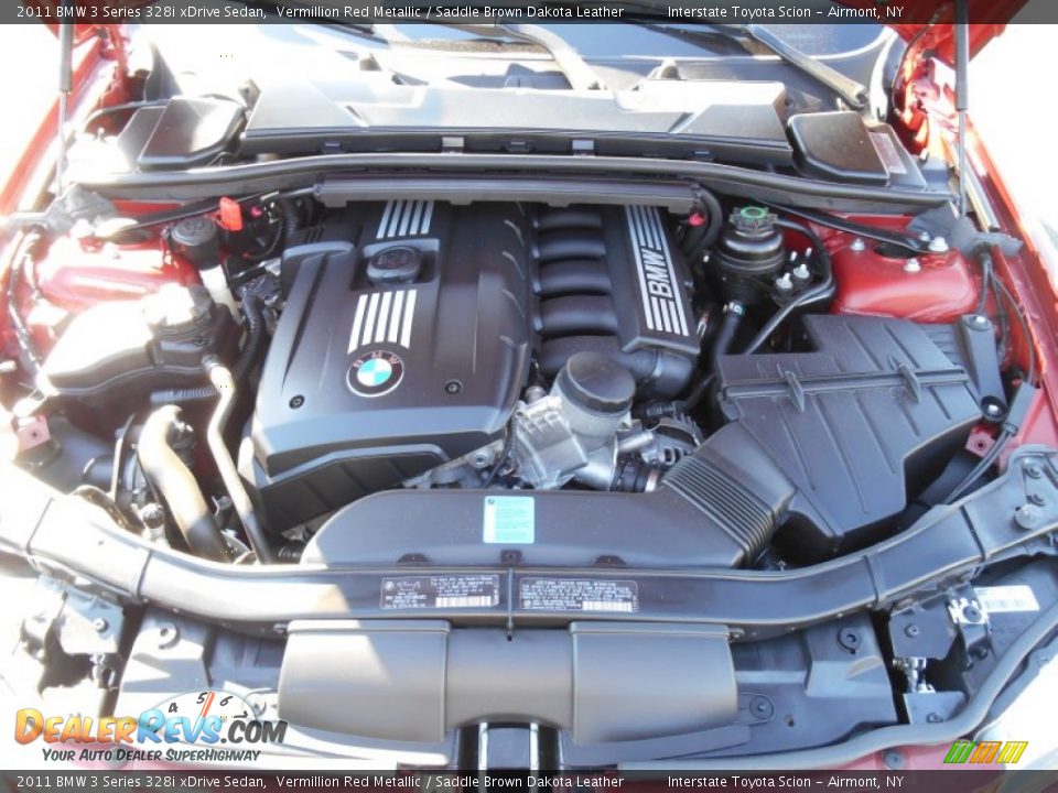 2011 BMW 3 Series 328i xDrive Sedan Vermillion Red Metallic / Saddle Brown Dakota Leather Photo #25
