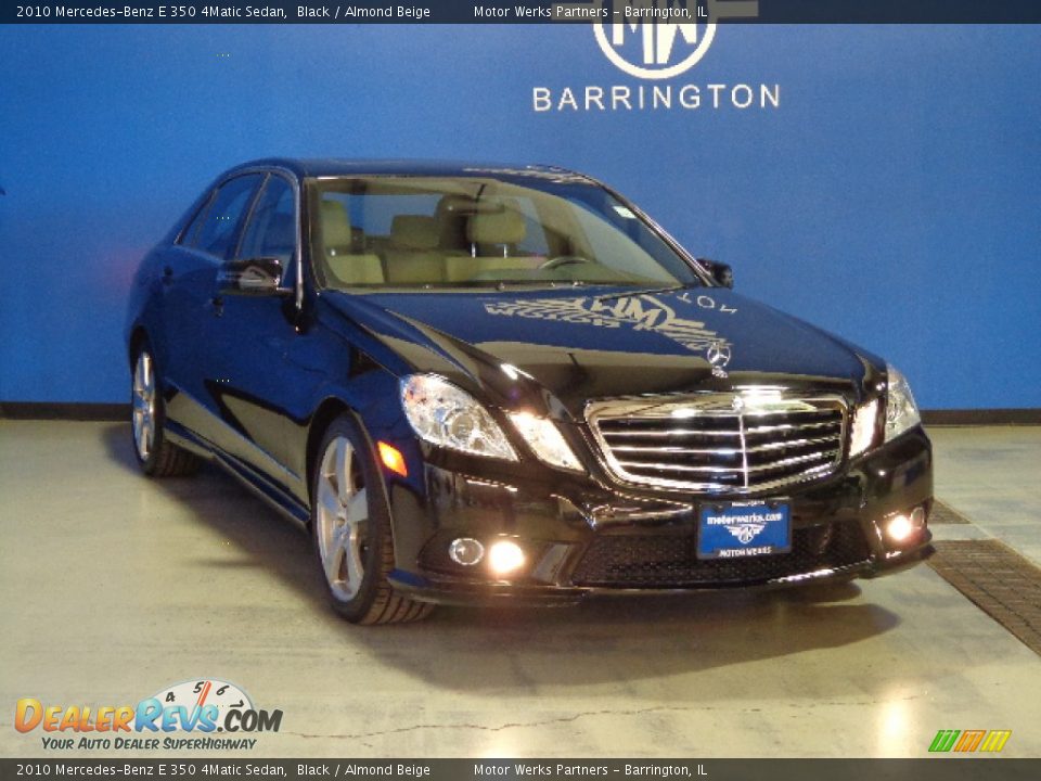 2010 Mercedes-Benz E 350 4Matic Sedan Black / Almond Beige Photo #1