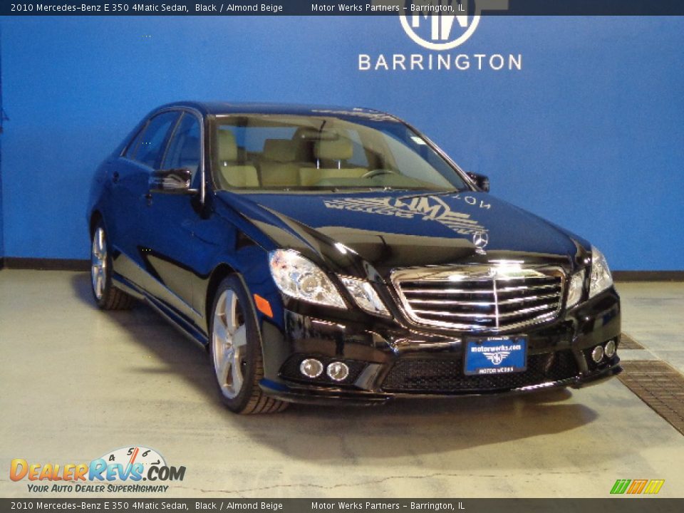 2010 Mercedes-Benz E 350 4Matic Sedan Black / Almond Beige Photo #2