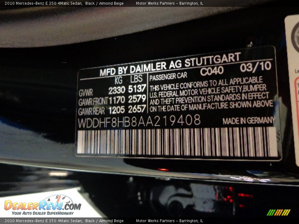 2010 Mercedes-Benz E 350 4Matic Sedan Black / Almond Beige Photo #21