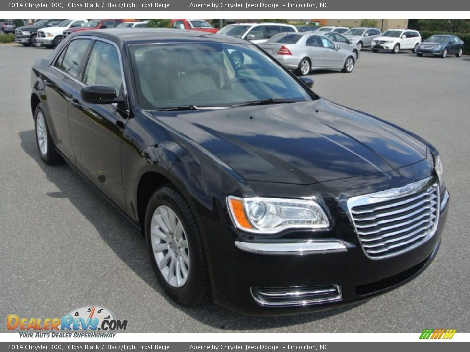 2014 Chrysler 300 Gloss Black / Black/Light Frost Beige Photo #2