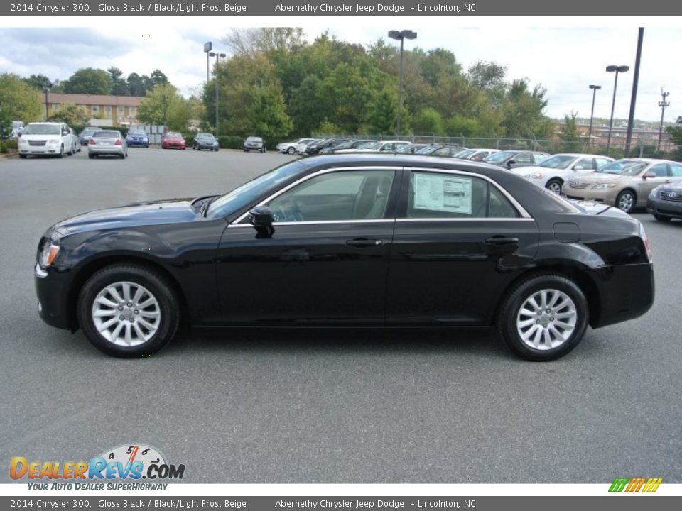 2014 Chrysler 300 Gloss Black / Black/Light Frost Beige Photo #3