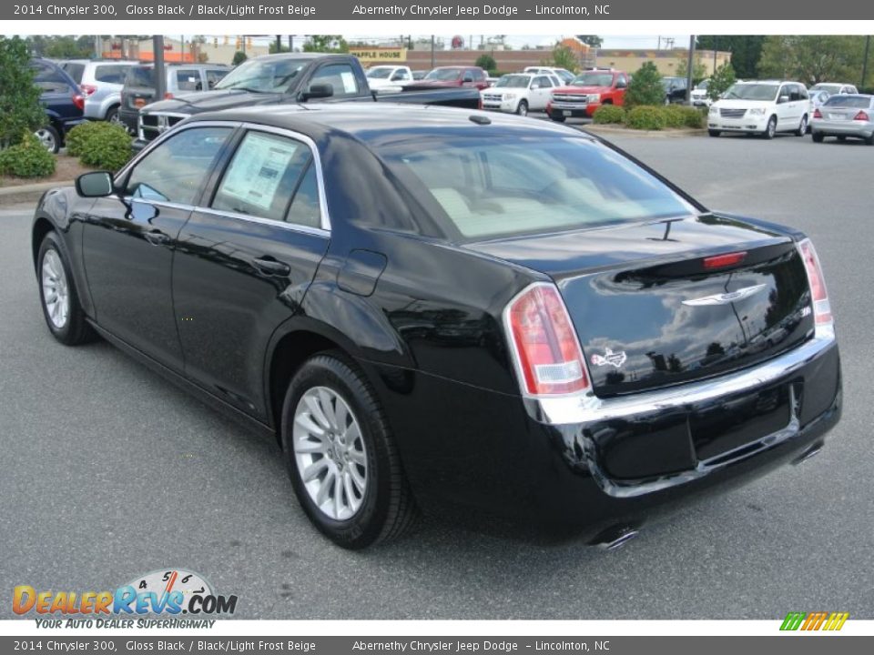 2014 Chrysler 300 Gloss Black / Black/Light Frost Beige Photo #4