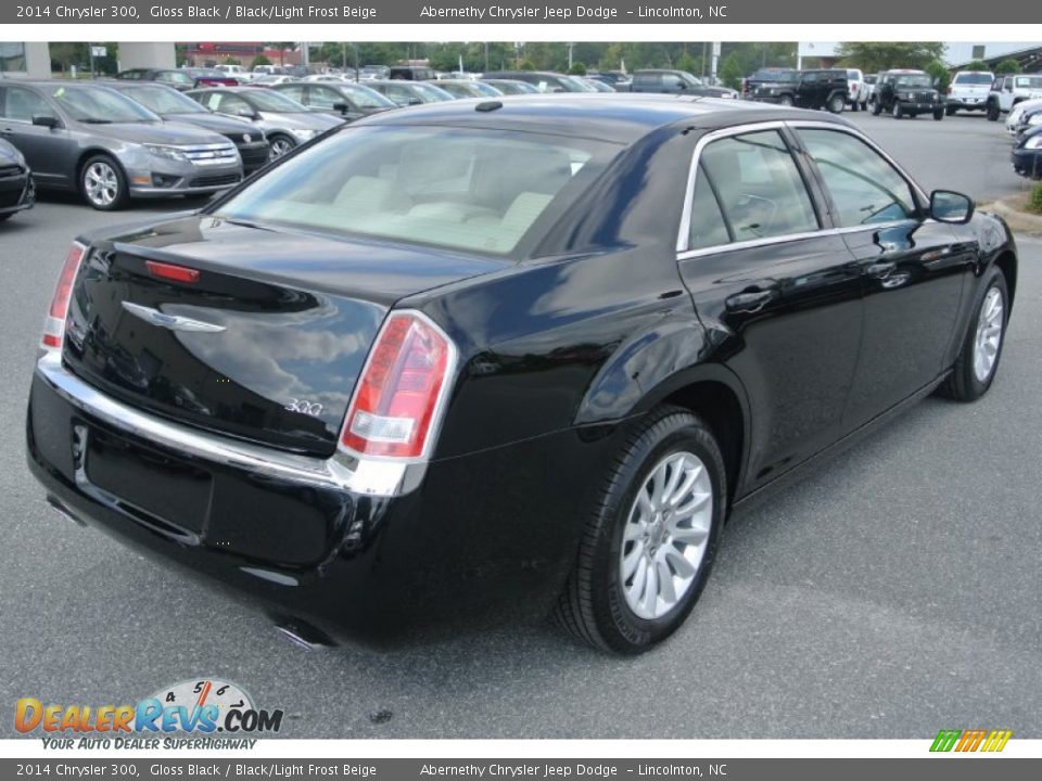 2014 Chrysler 300 Gloss Black / Black/Light Frost Beige Photo #5