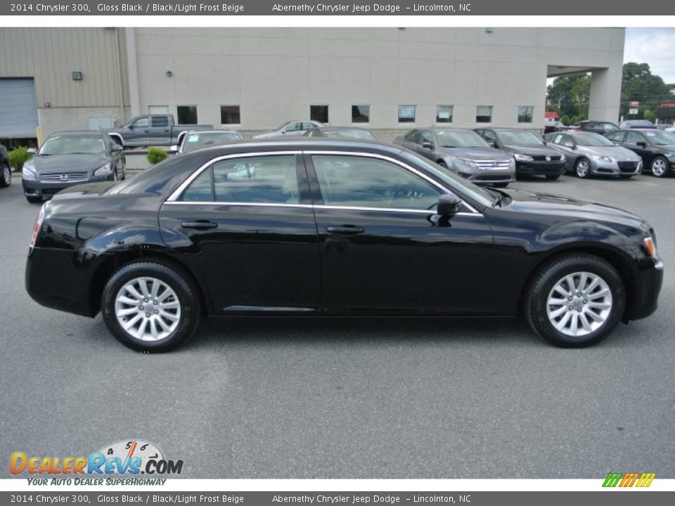 2014 Chrysler 300 Gloss Black / Black/Light Frost Beige Photo #6